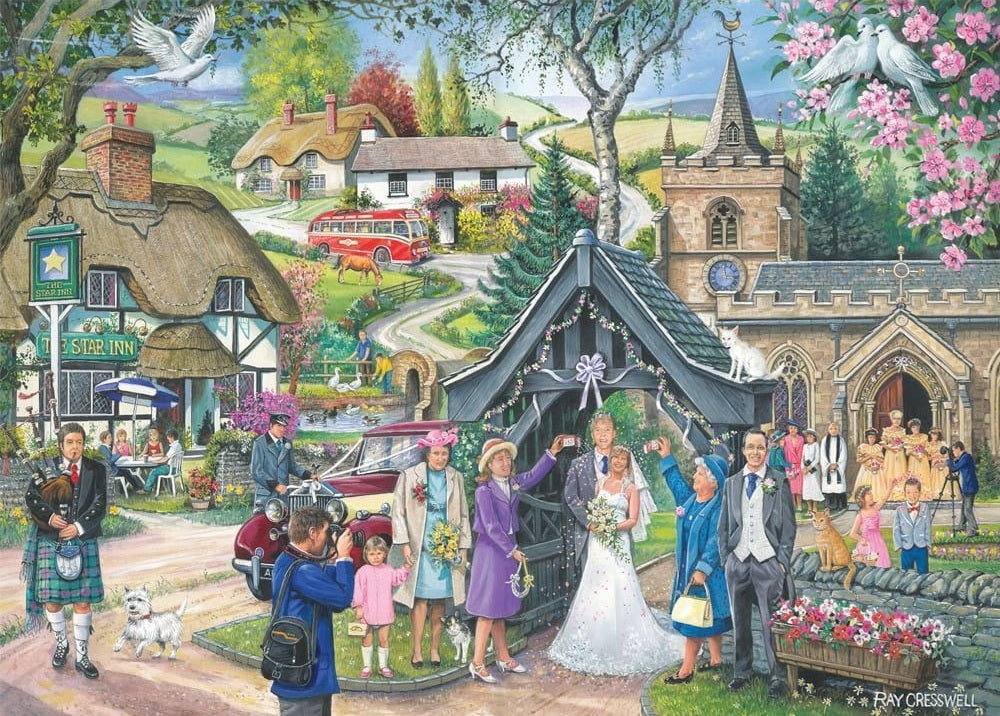 Country Charm: 1000pc Puzzle - Wedding Day