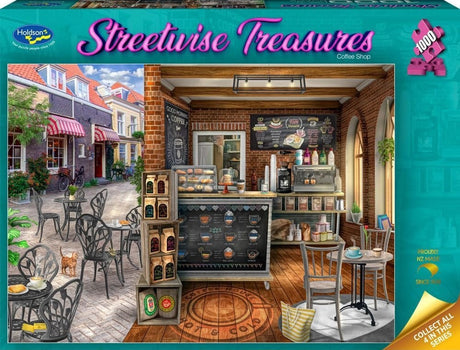 Streetwise Treasures: 1000pc Puzzle - Coffee Shop
