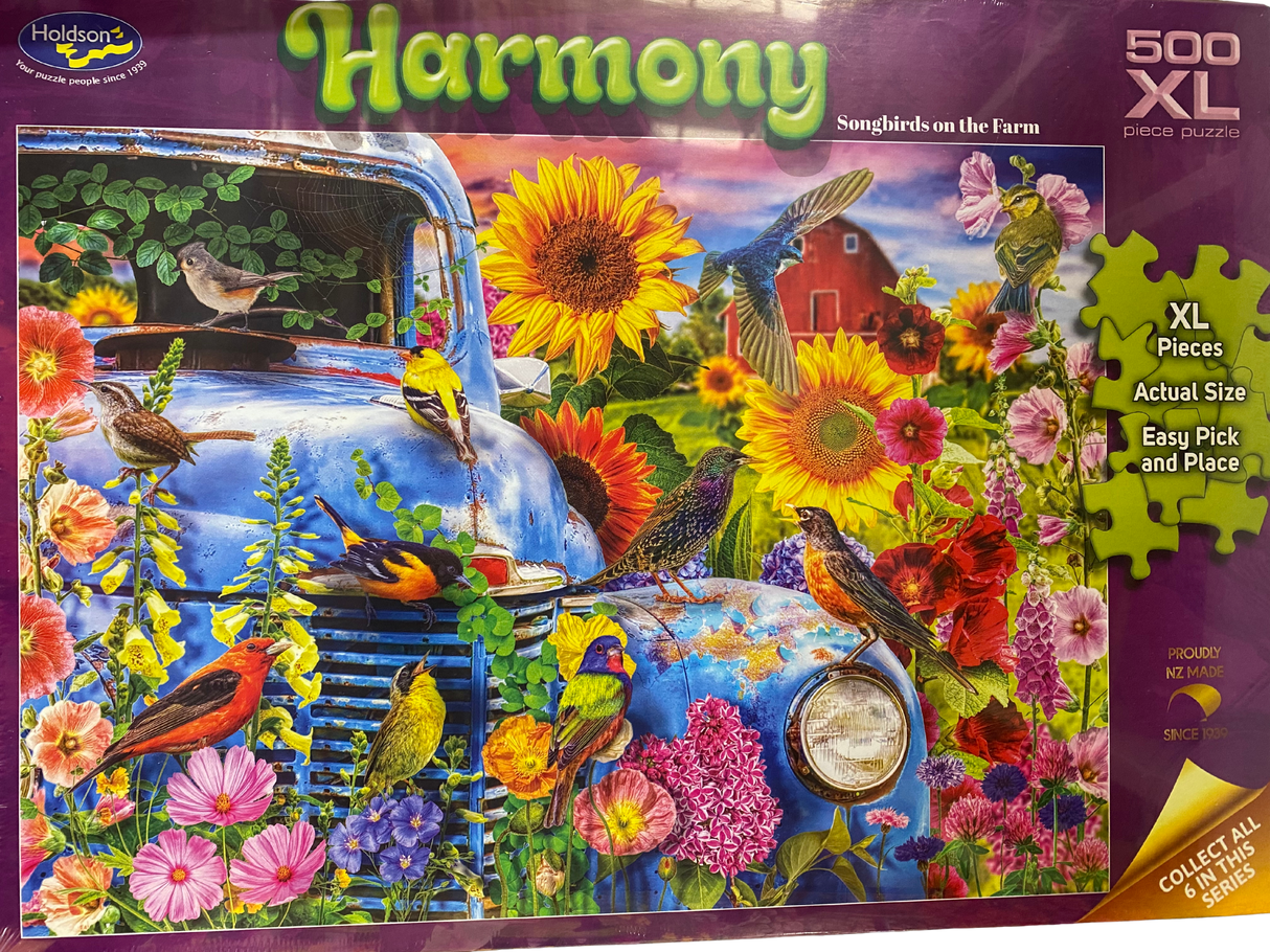 Harmony: 500pc XL Puzzle - Songbirds on the Farm