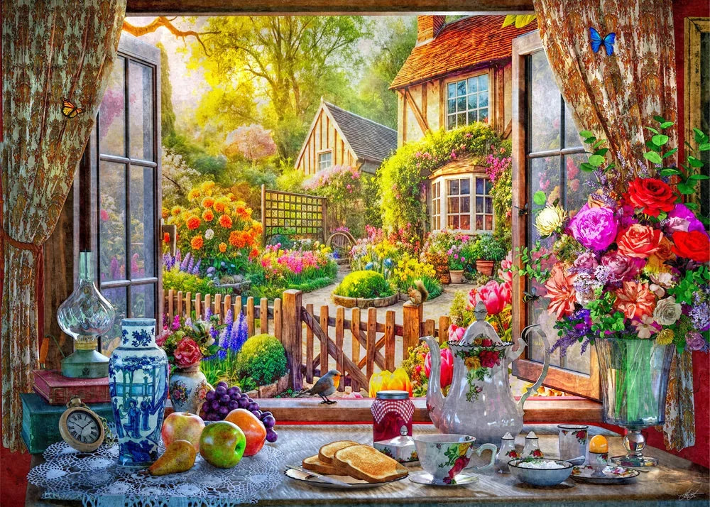 Outside my Window Series 2 1000pc Jigsaw Puzzle - Country Breakfast