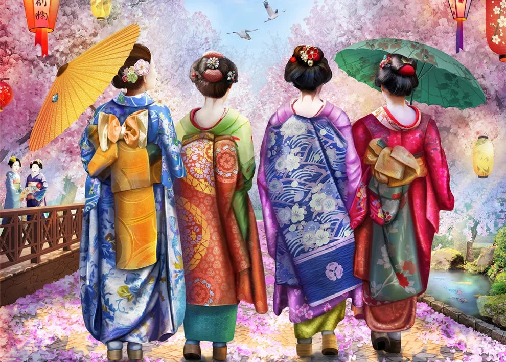 Into the Orient 1000pc Jigsaw Puzzle - Giesha Blossom