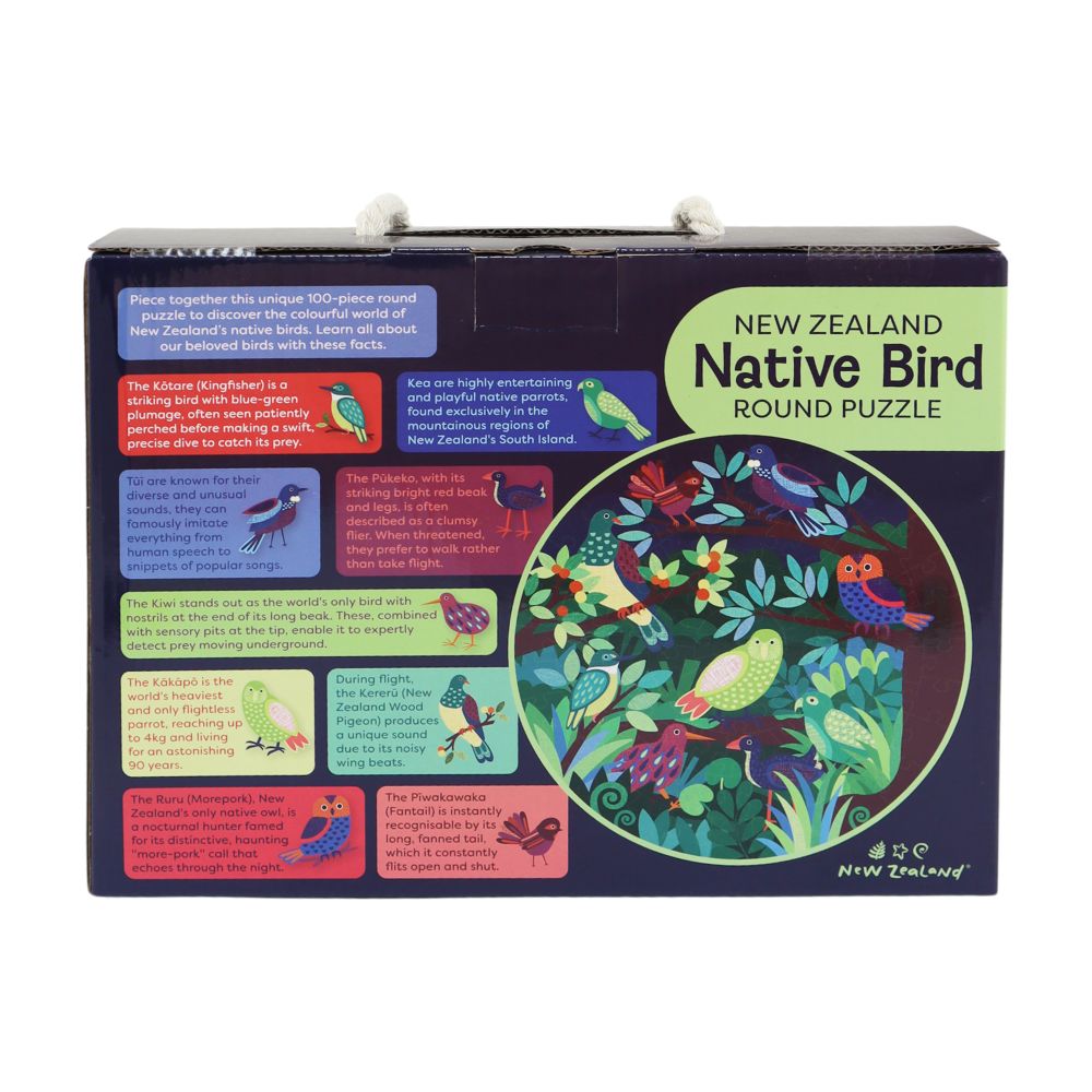 NZ Birds & Flora Round Puzzle (40cm)
