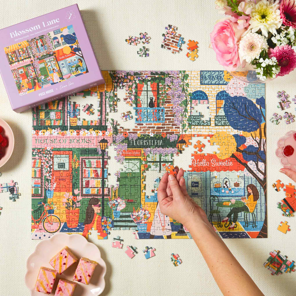 Piece House: Blossom Lane - 500 Piece Puzzle