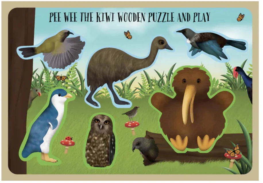 Pee Wee the Kiwi Wooden Puzzle and Play
