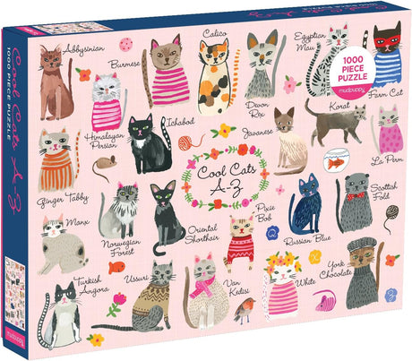 Mudpuppy Cool Cats Jigsaw Puzzle - 1000 Piece