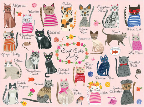 Mudpuppy Cool Cats Jigsaw Puzzle - 1000 Piece