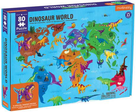 Mudpuppy Puzzle Dinosaur World Geography