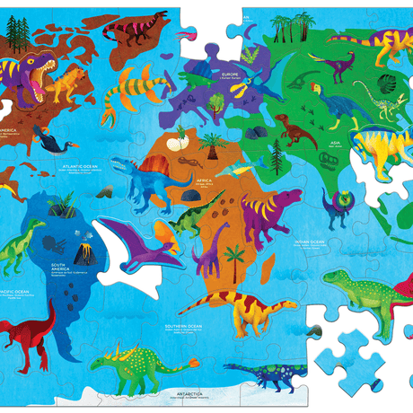 Mudpuppy Puzzle Dinosaur World Geography