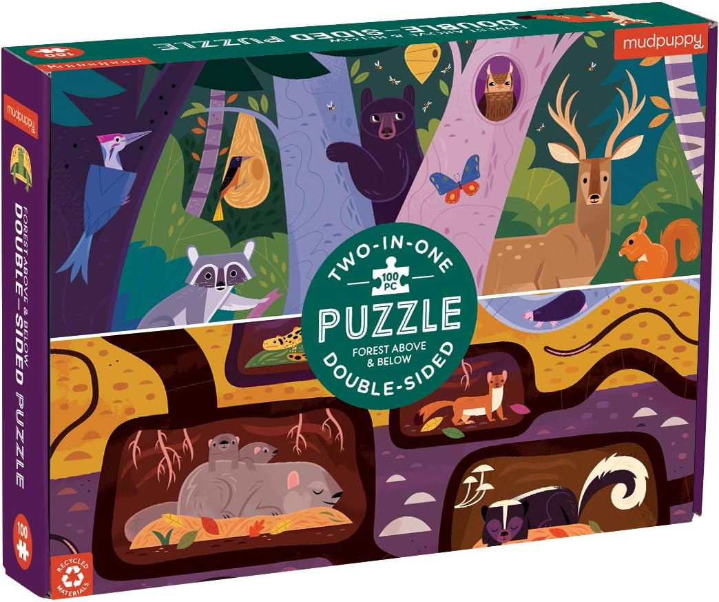 Mudpuppy Puzzle Two In One - Forest Above & Below (100pc)