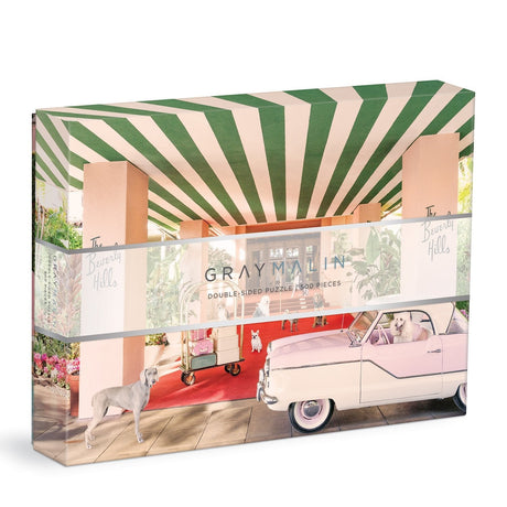 Galison The Dogs at the Beverly Hills Hotel Puzzle - Double-sided - 500 Piece