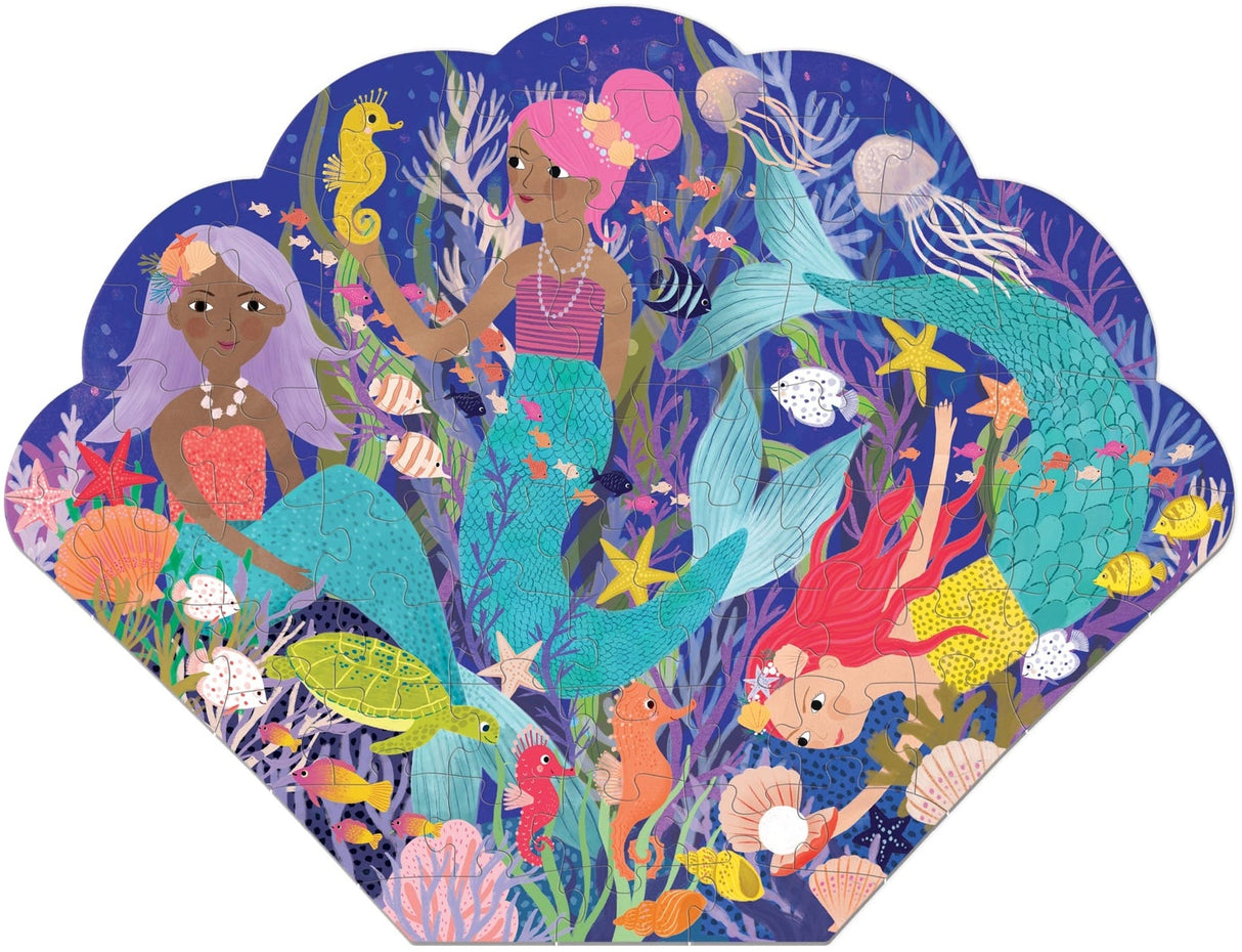 MudPuppy: Shaped Scene Puzzle - Mermaid Cove - 75pc Puzzle