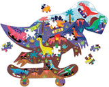 MudPuppy: Shaped Scene Puzzle - Jurassic Skatepark - 75pc Puzzle