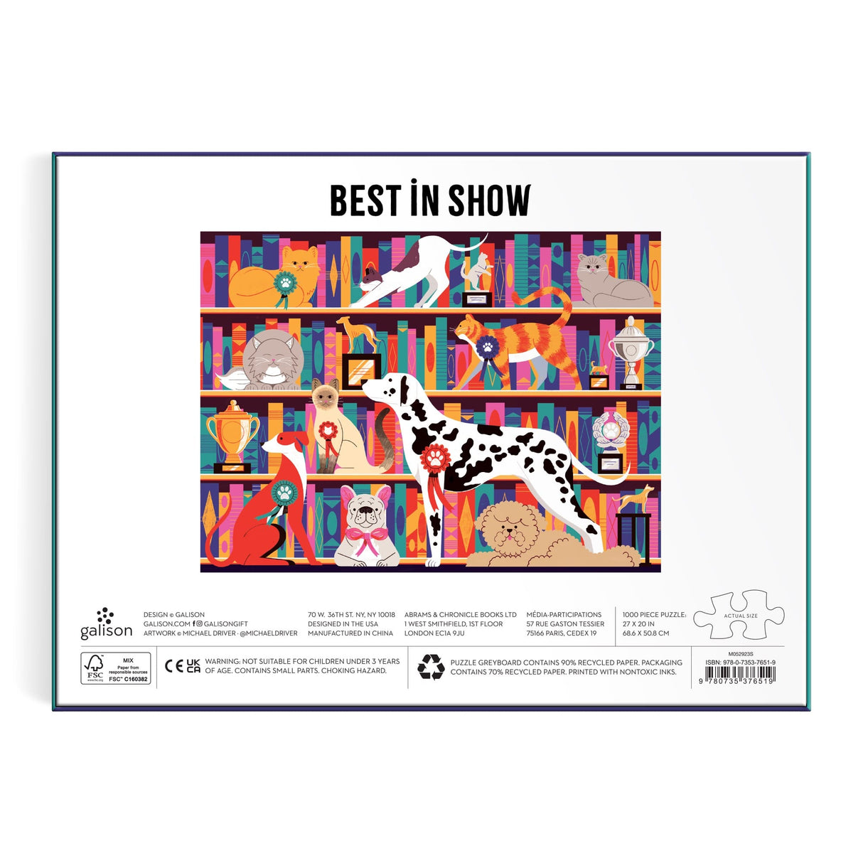 Galison Best in Show Puzzle - 1000 Piece