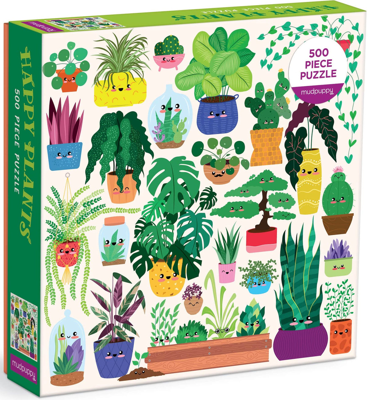 MudPuppy: Happy Plants - 500pc Family Puzzle