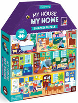 MudPuppy: My House My Home - 100 Piece House-Shaped Puzzle