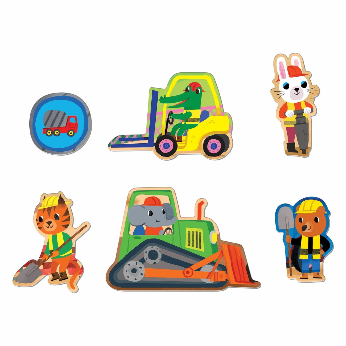 MudPuppy: Construction Site - 25 Piece Floor Puzzle with Shaped Pieces