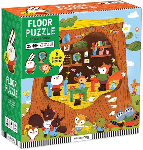 MudPuppy: Forest School - 25 Piece Floor Puzzle with Shaped Pieces