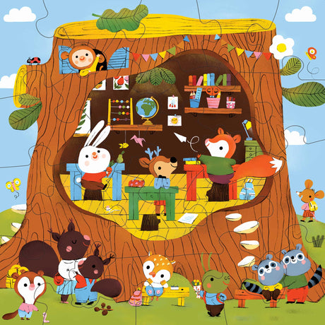 MudPuppy: Forest School - 25 Piece Floor Puzzle with Shaped Pieces