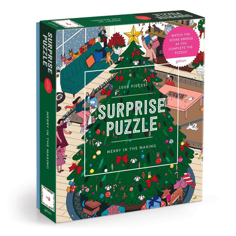 Galison Merry in the Making Surprise Puzzle - 1000 Piece