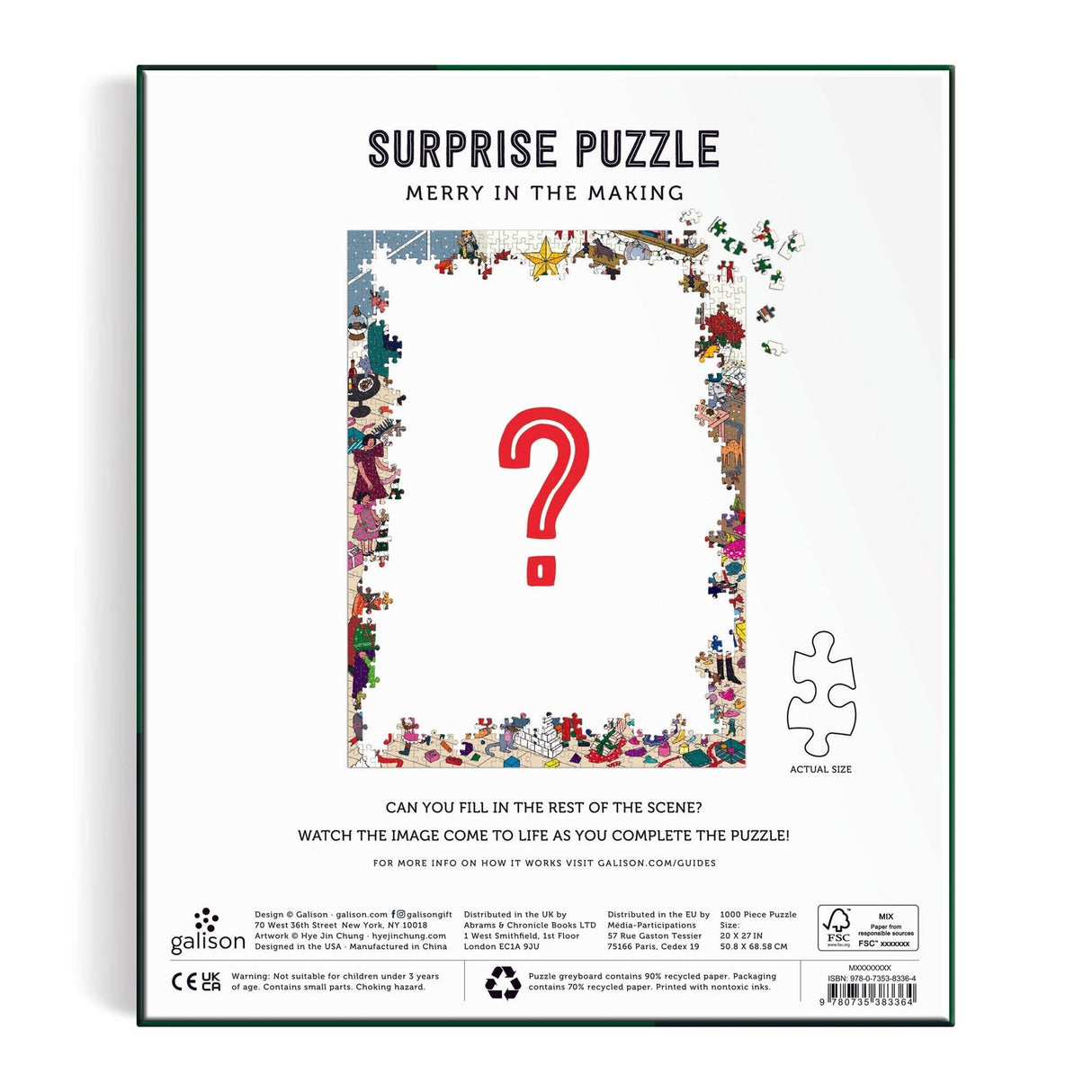 Galison Merry in the Making Surprise Puzzle - 1000 Piece