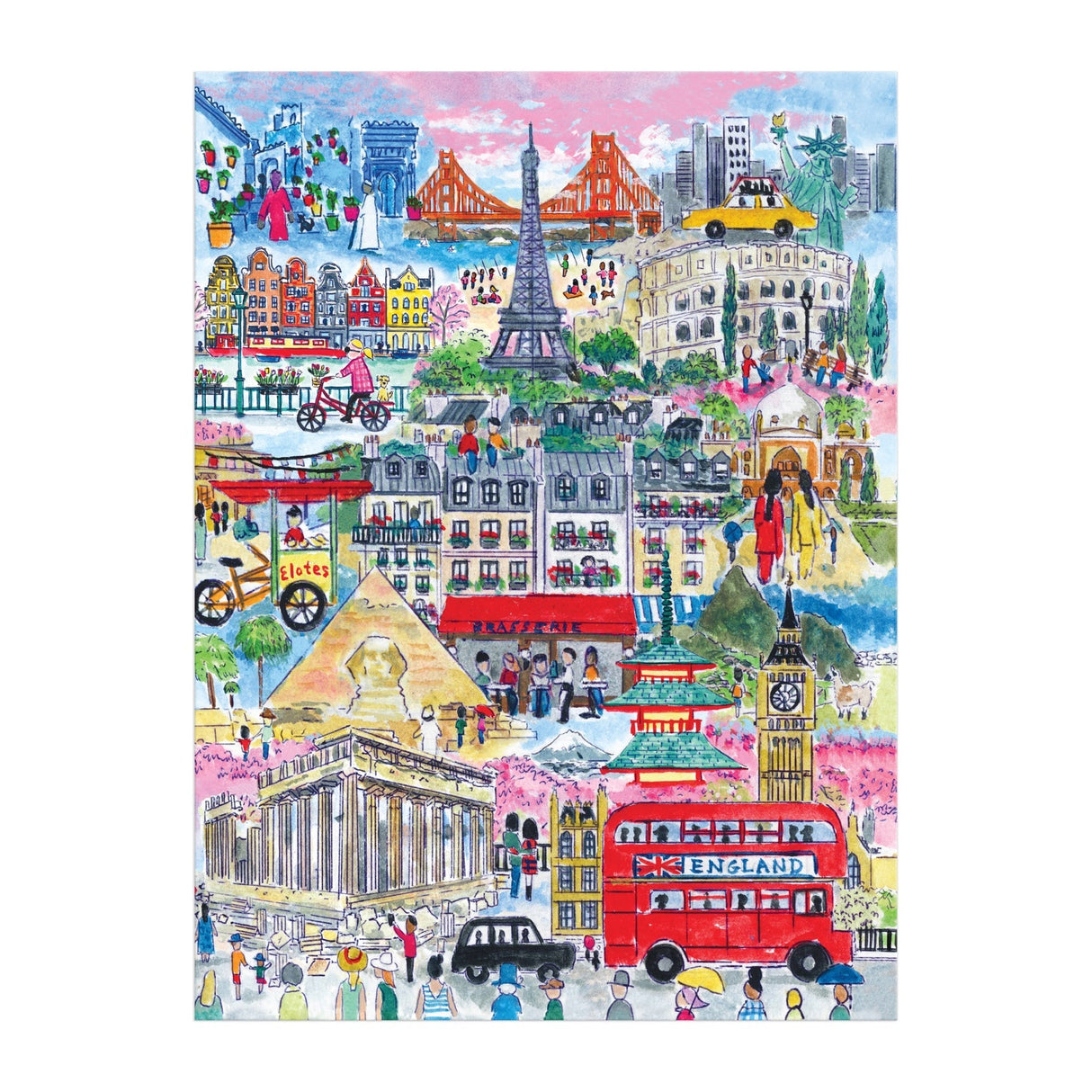 Galison Michael Storrings Cities Around the World Puzzle - 1000 Piece