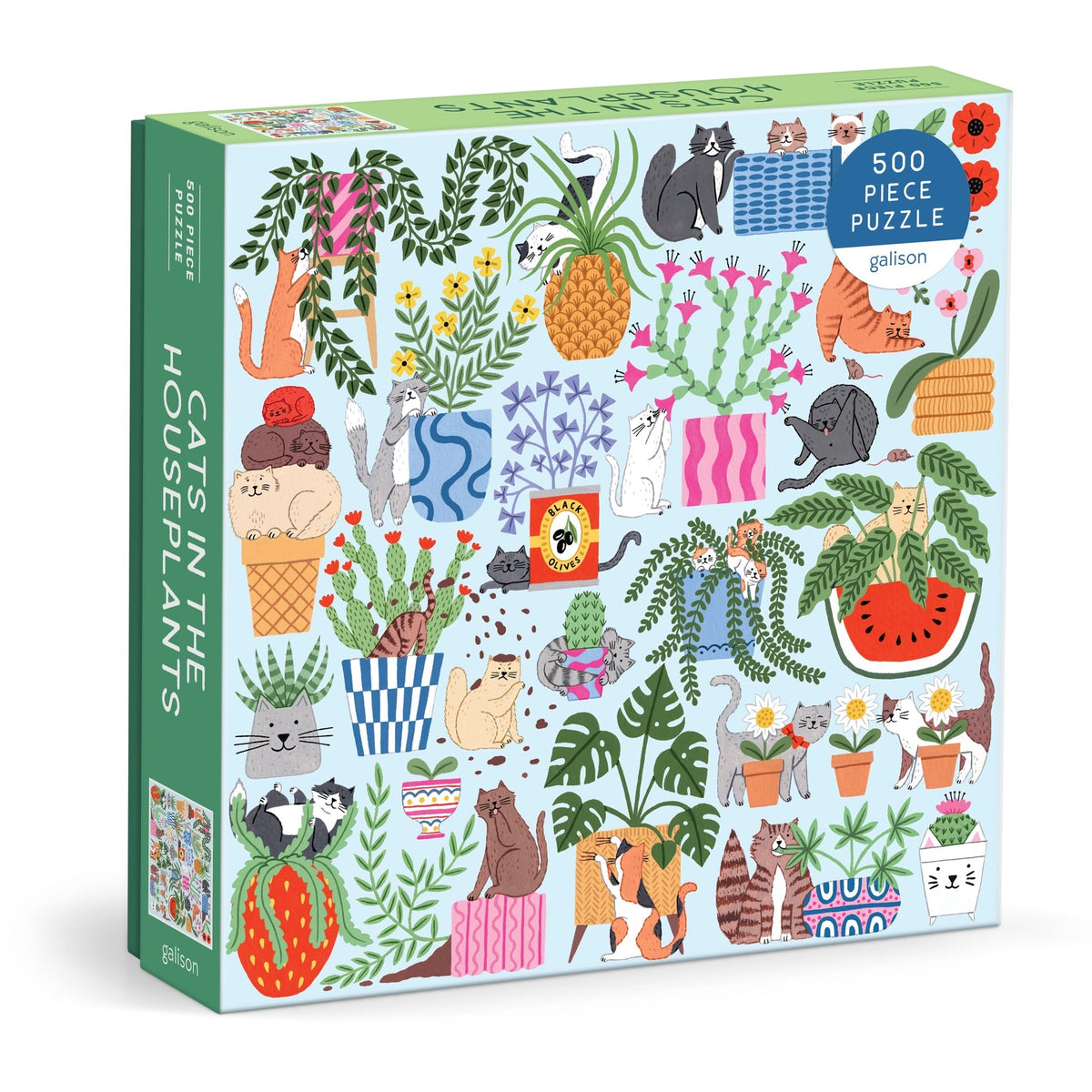 Galison Cats in the Houseplants Puzzle - 500 Piece