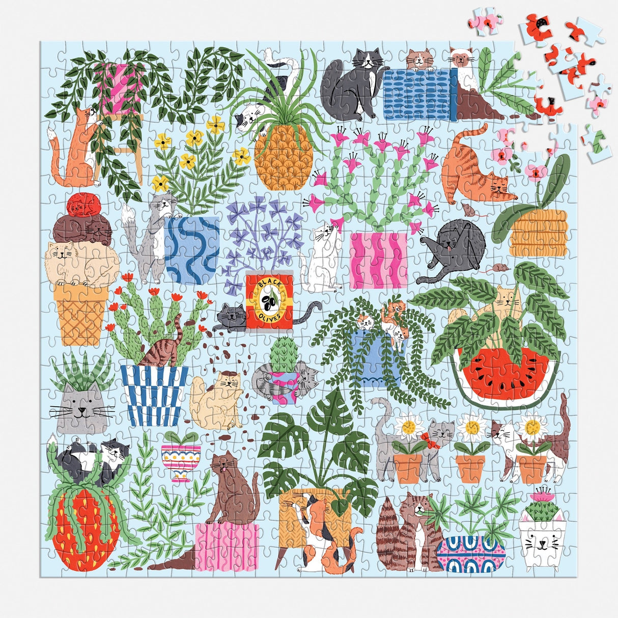 Galison Cats in the Houseplants Puzzle - 500 Piece