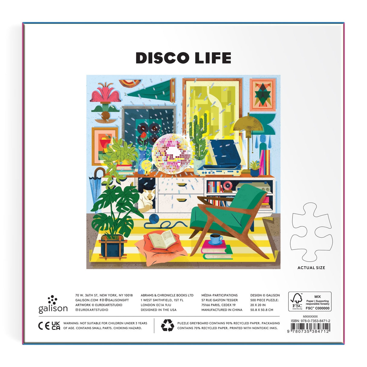 Galison Disco Life Foil Puzzle - 500 Piece