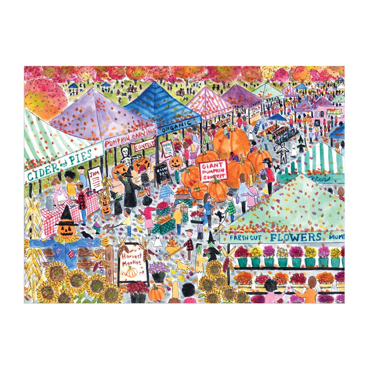 Galison Michael Storrings Harvest Market Puzzle - 1000 Piece
