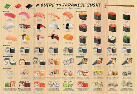 A Guide to Japanese Sushi - 1000 Piece Jigsaw Puzzle