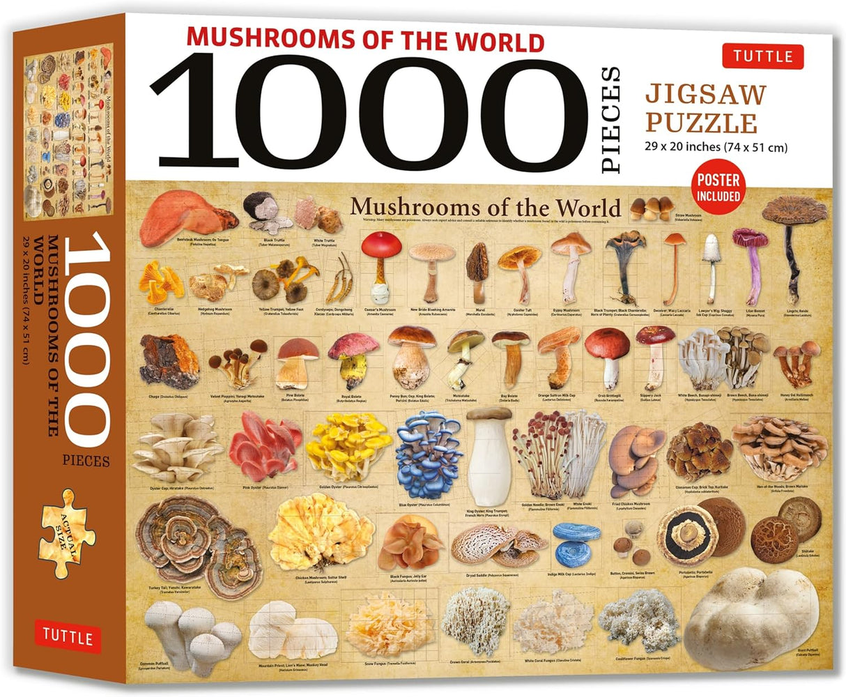 Mushrooms of the World - 1000 Piece Jigsaw Puzzle