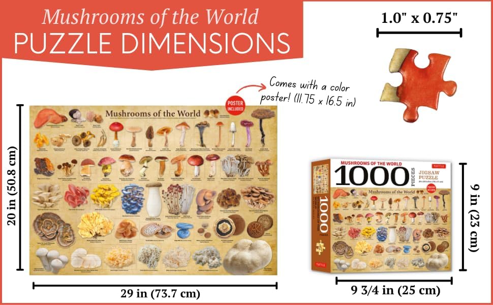 Mushrooms of the World - 1000 Piece Jigsaw Puzzle
