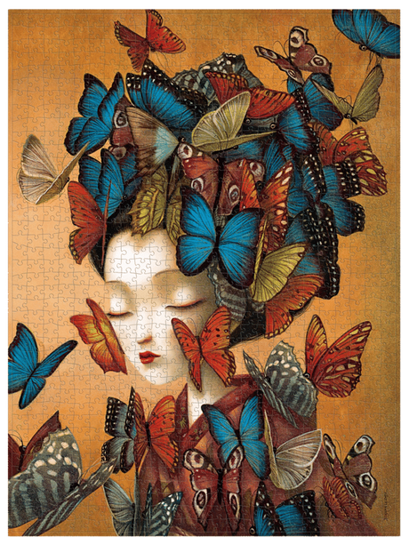 Madame Butterfly (Esprit de Lacombe) 1000 Piece Jigsaw Puzzle