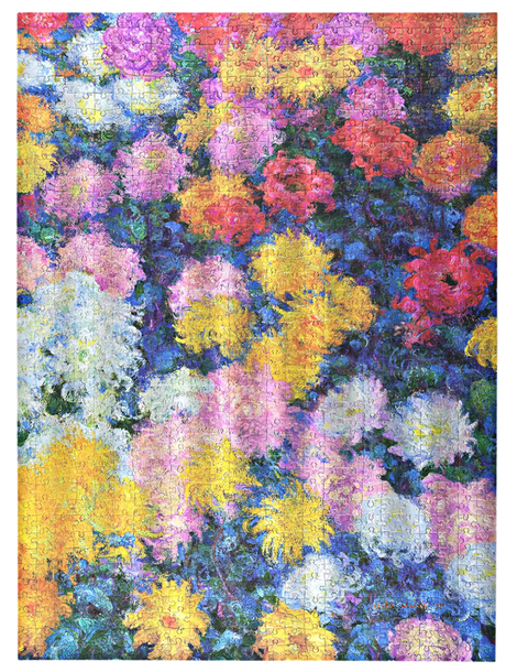 Monet’s Chrysanthemums 1000 Piece Jigsaw Puzzle