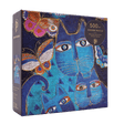 Blue Cats & Butterflies (Fantastic Felines) 500 Piece Jigsaw Puzzle