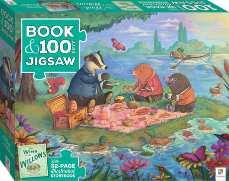 Wind in the Willows 100pc Puzzle with Picture Book