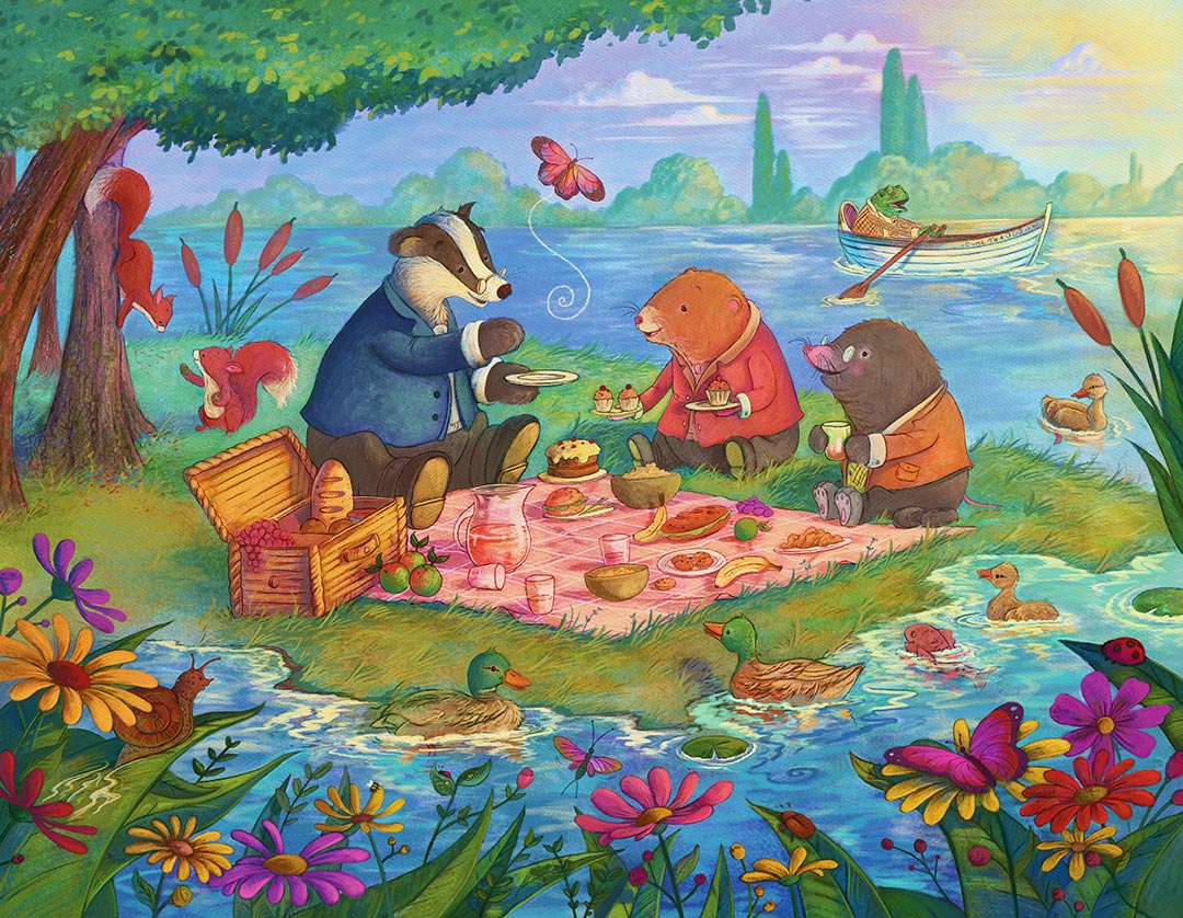 Wind in the Willows 100pc Puzzle with Picture Book