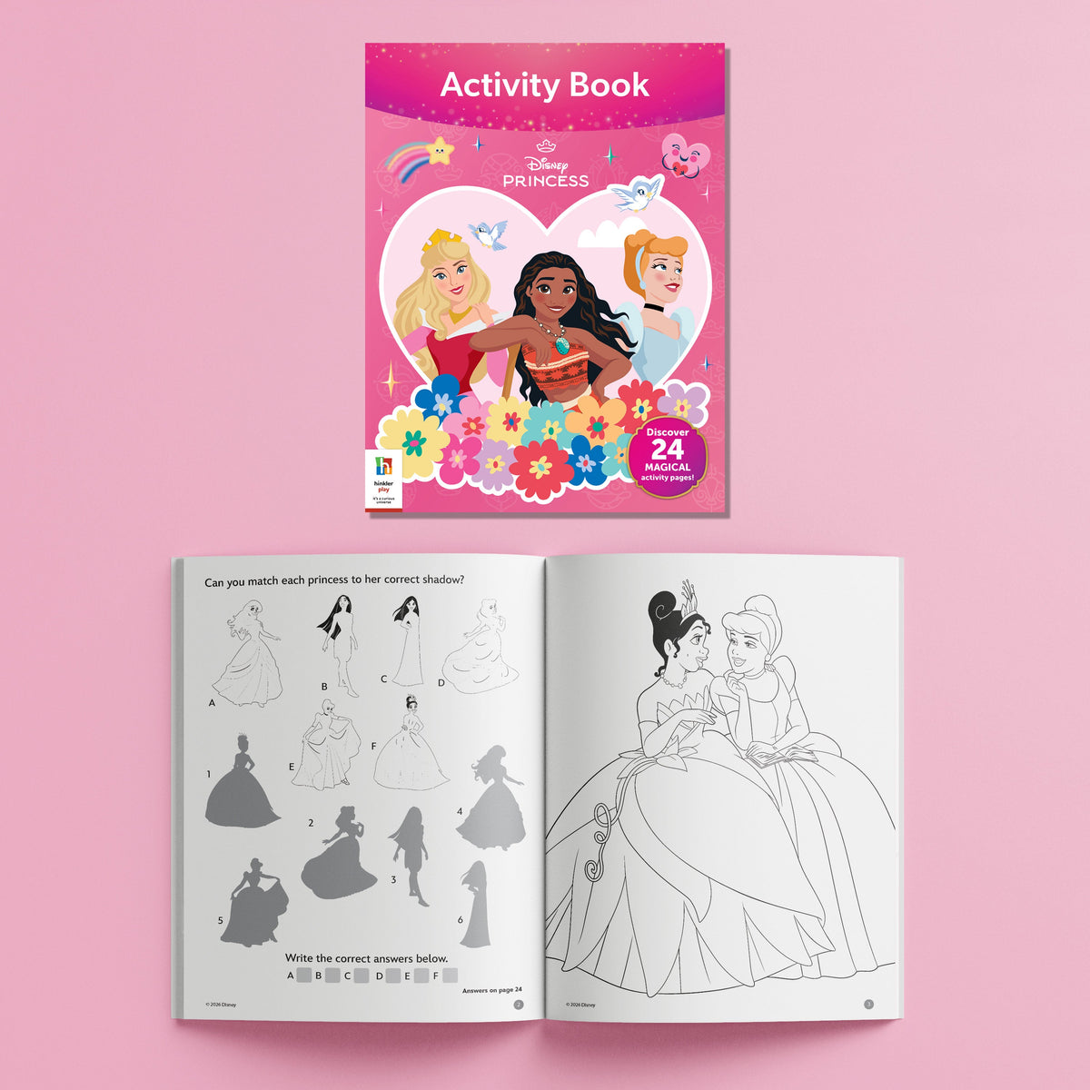 Hinkler: Disney Princess Shiny Shaped Puzzle with Book