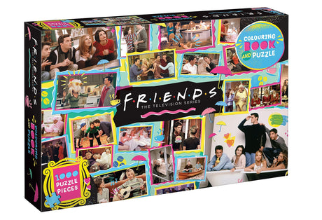 Friends: Adult Colouring Book and Puzzle (Warner Bros. 1000 pieces)