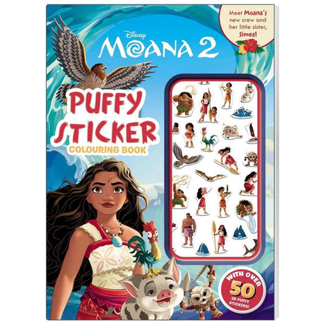 Moana 2: Puffy Sticker Colouring Book (Disney)
