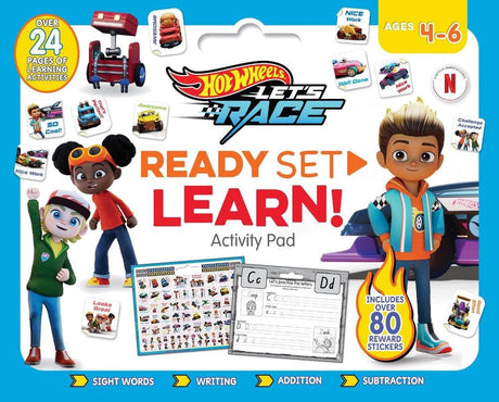Hot Wheels Let's Race: Ready Set Learn! Activity Pad (Mattel: Ages 4-6 Years)