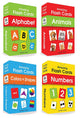 Amazing Flash Cards Set Of 4 Boxes: Early Development OF Preschool Toddler (220 Cards, Alphabet, Number, Animals, Colors And Shapes)