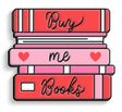 Buy Me Books Enamel Pin
