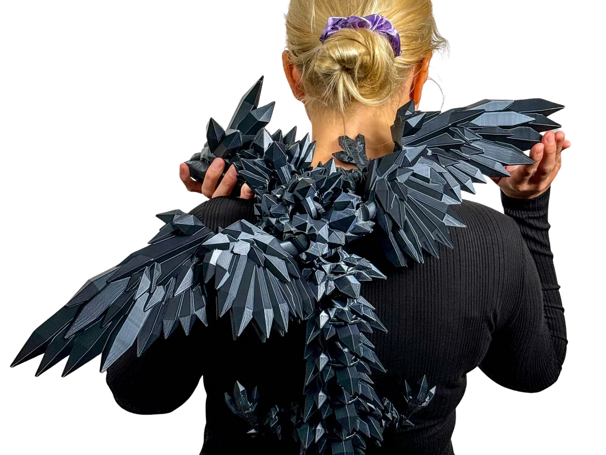 Turtle Creations: Jumbo Dragon - Jumbo Crystalwing Dragon (Obsidian)