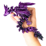 Turtle Creations: Crystalwing Dragon - Black & Purple / Mini