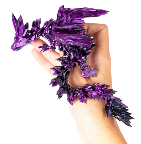 Turtle Creations: Crystalwing Dragon - Black & Purple / Mini