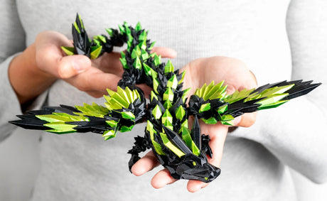 Turtle Creations: Crystalwing Dragon - Premium Emerald / Mini