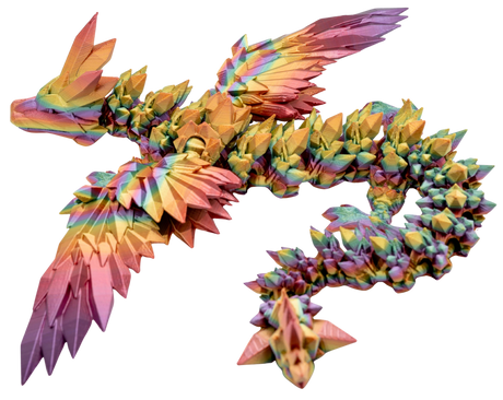 Turtle Creations: Crystalwing Dragon - Rainbow / Mini