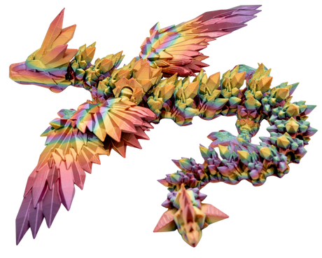 Turtle Creations: Crystalwing Dragon - Rainbow / Small