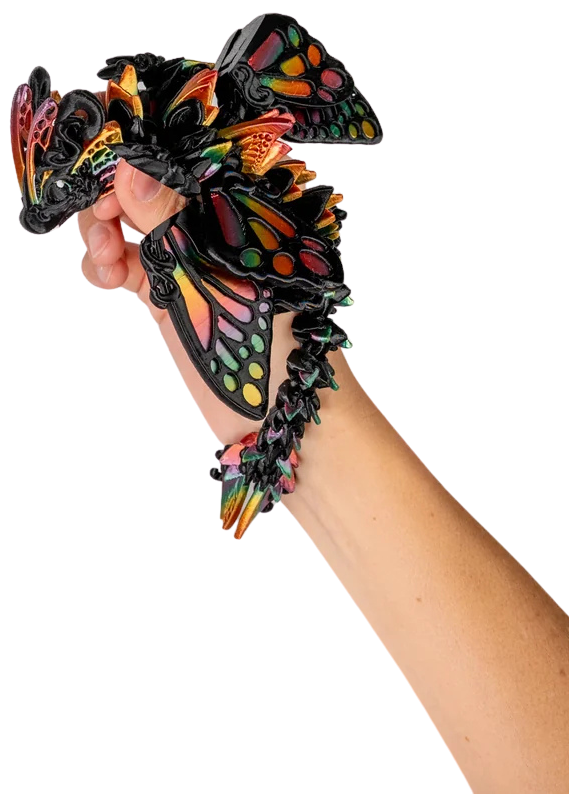 Turtle Creations: Baby Butterfly Dragon - Night Rainbow / Regular Baby In A Large Egg